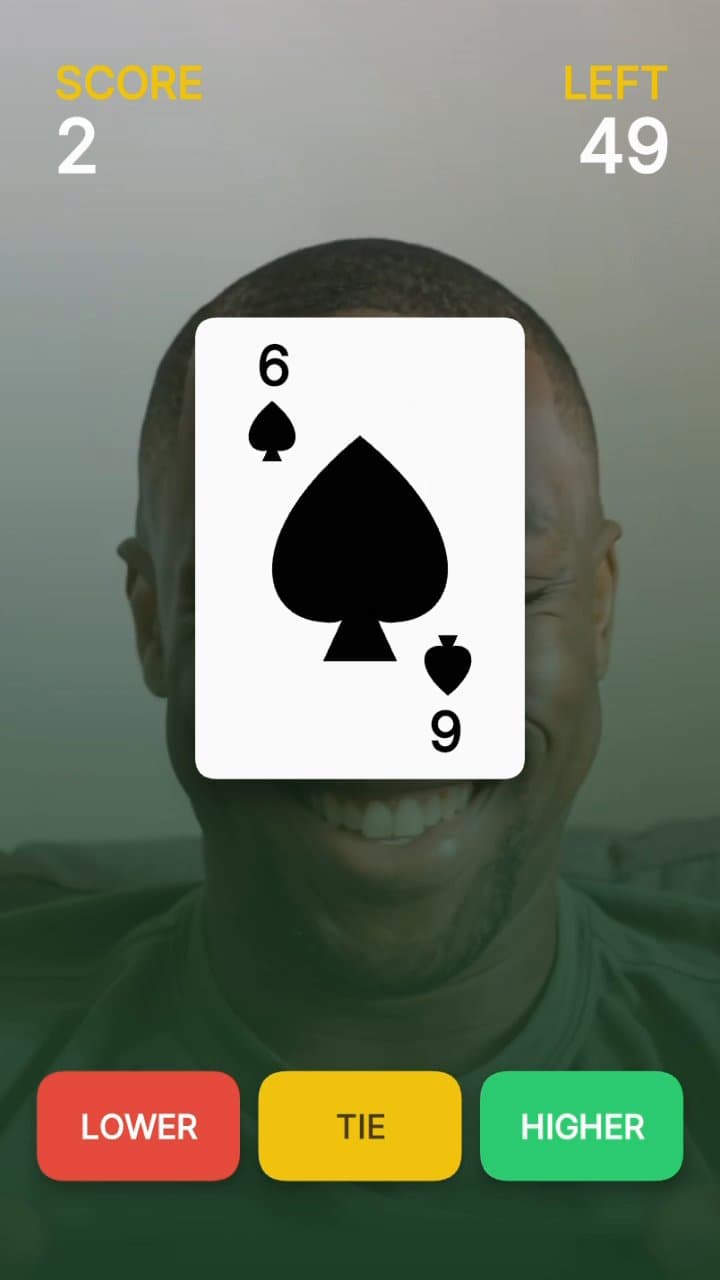 High-Low Card Challenge